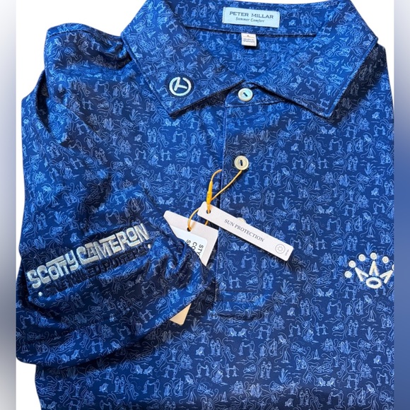 T-shirt De Golf Scotty Cameron Gallery – Circle T "TOUR ONLY" – Bleu Marine – Taille XL – NEUF